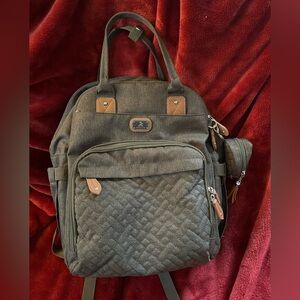 Elegant Olive Green Diaper Backpack
